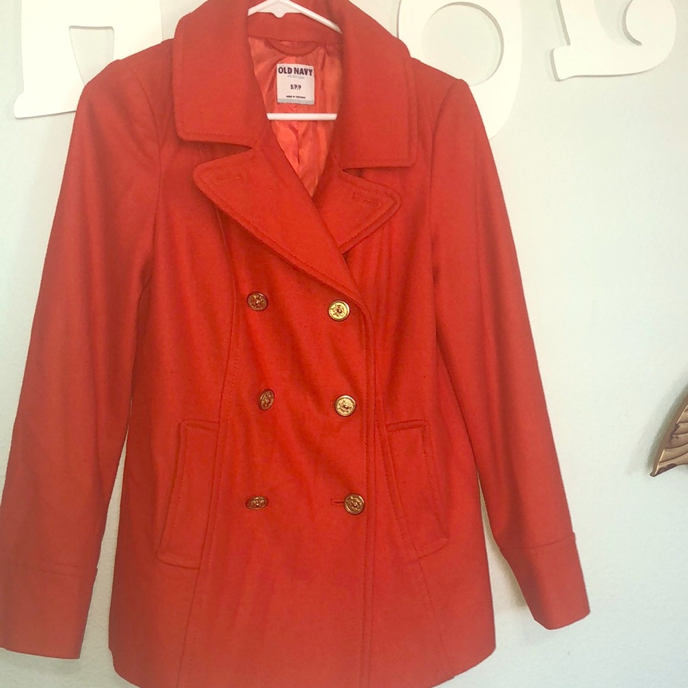 Old Navy Orange Pea Coat